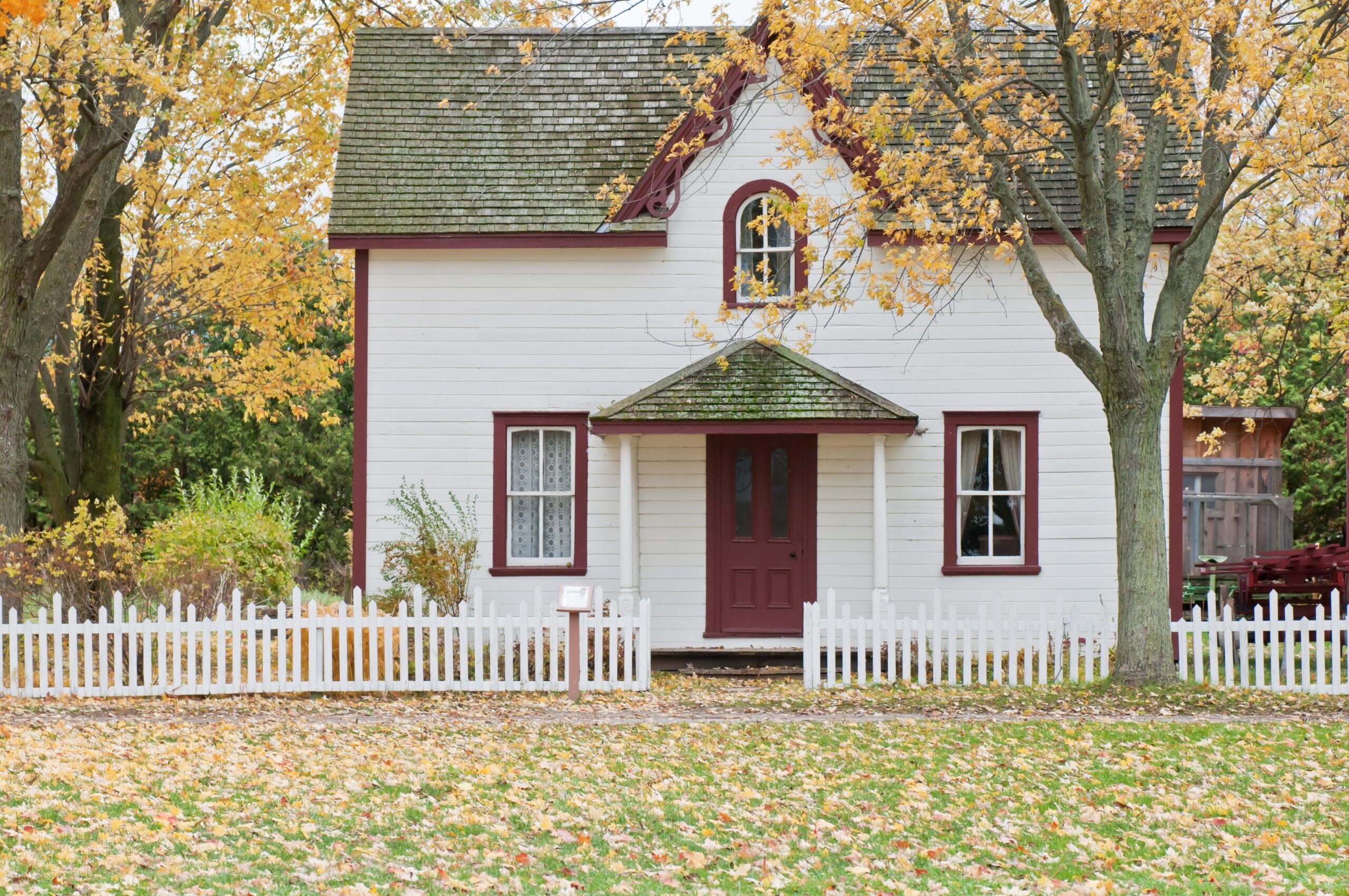 紅葉と一戸建て