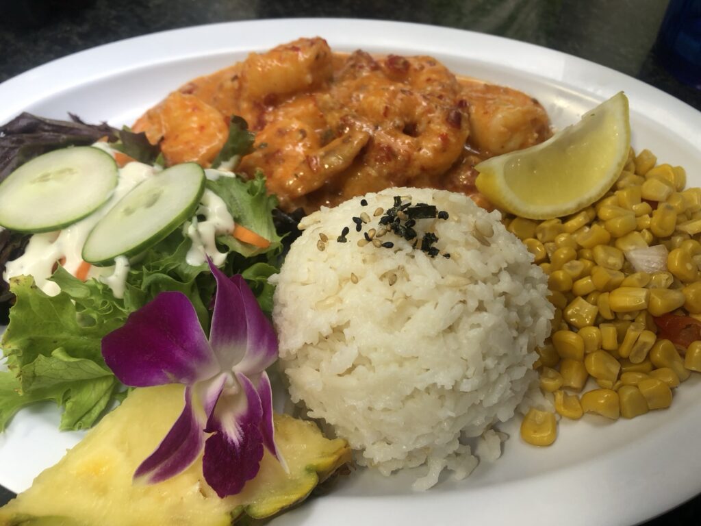 Blue Water Shrimp & Seafood Hilton Hawaiian Villageのガーリックシュリンプ