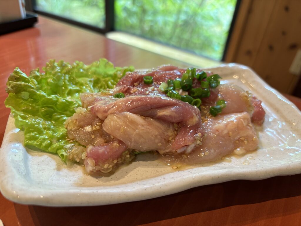 地鶏の里 永楽荘の地元どり焼き定食